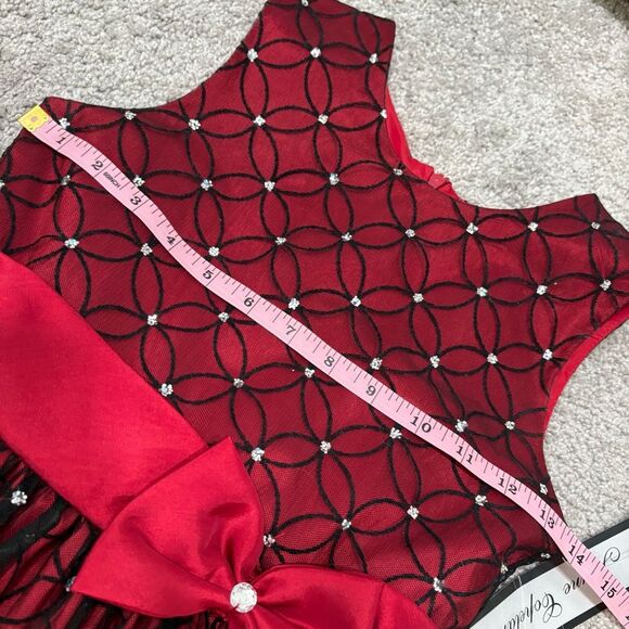 NWT Jayne Copeland Red Special Occasion Girls Formal Dress Holiday Party Size 10 - Picture 11 of 12
